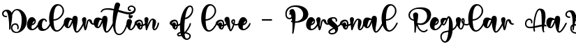 Declaration of love - Personal Regular font