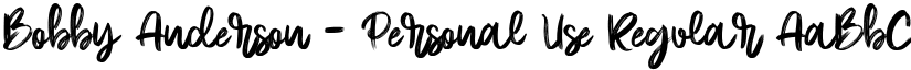 Bobby Anderson - Personal Use font download