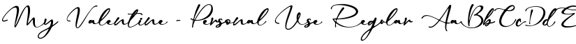 My Valentine - Personal Use Regular font