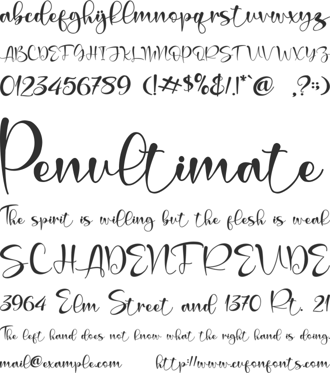 Mabelle font preview