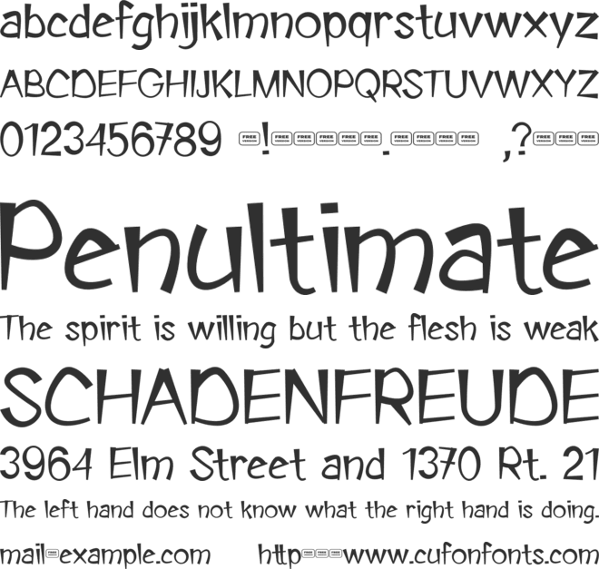 Hiccup Free Trial font preview