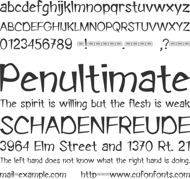 Hiccup Free Trial font preview