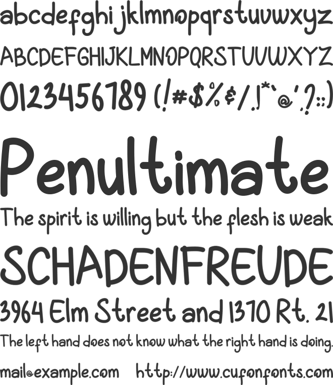 Egg Hunter font preview
