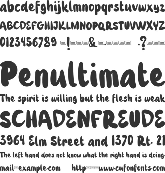 Koplok Free Trial font preview