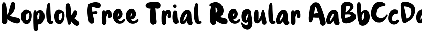 Koplok Free Trial Regular font