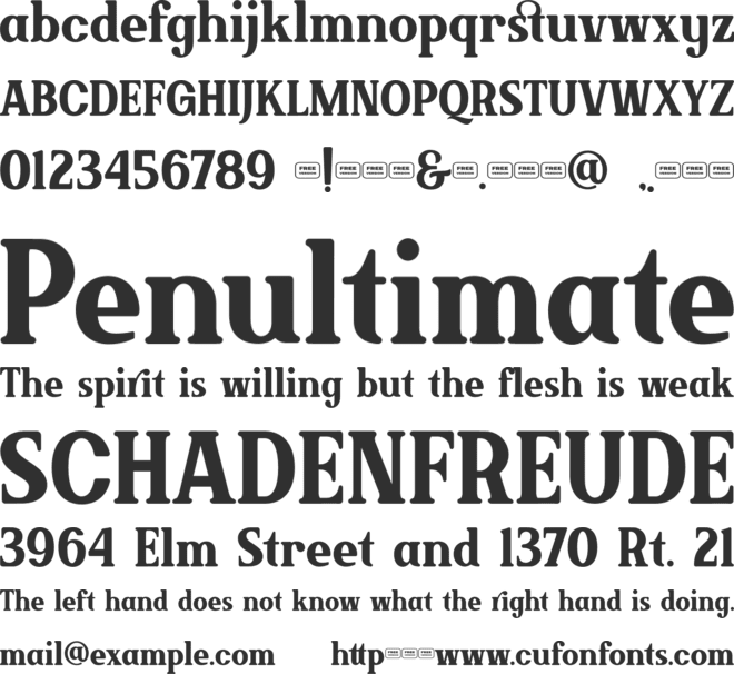 Brickson Free Trial font preview