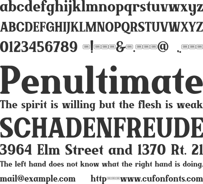 Brickson Free Trial font preview