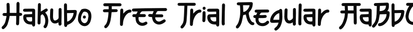 Hakubo Free Trial font download