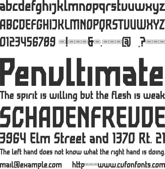 Exton Free Trial font preview