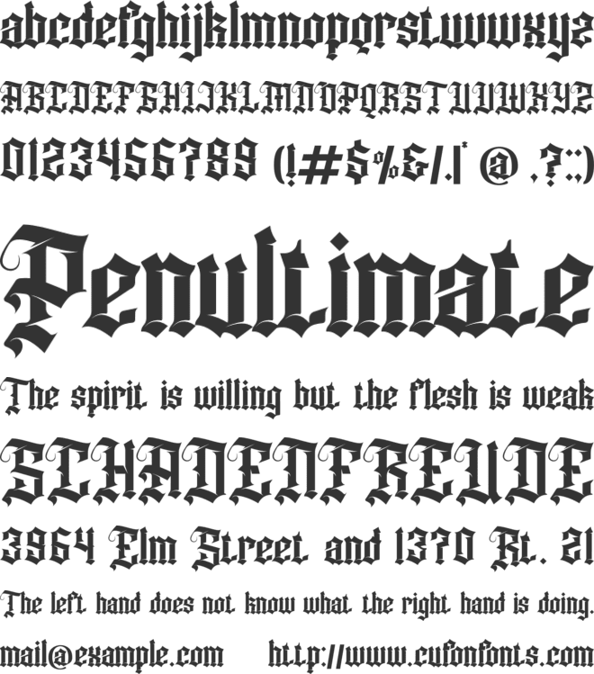 Dutchbrigade font preview