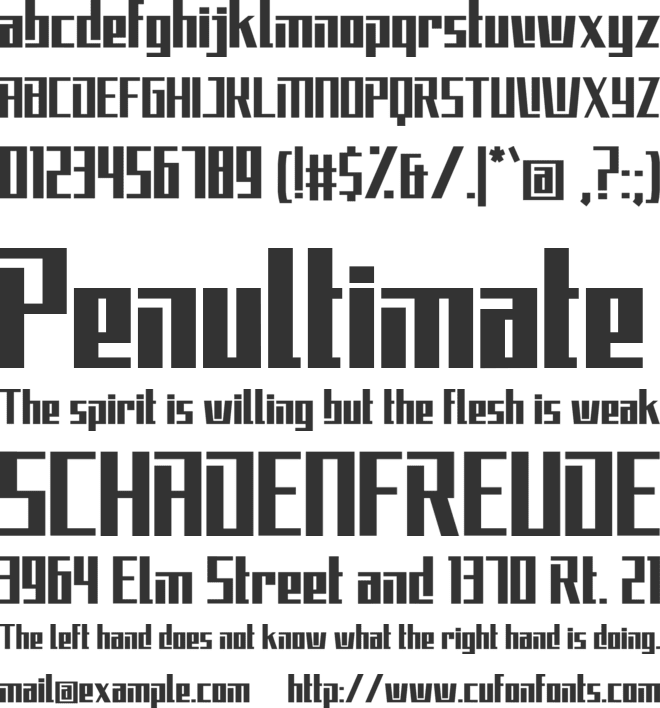 Elecstrom font preview