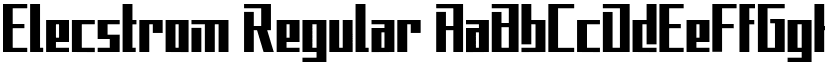 Elecstrom Regular font