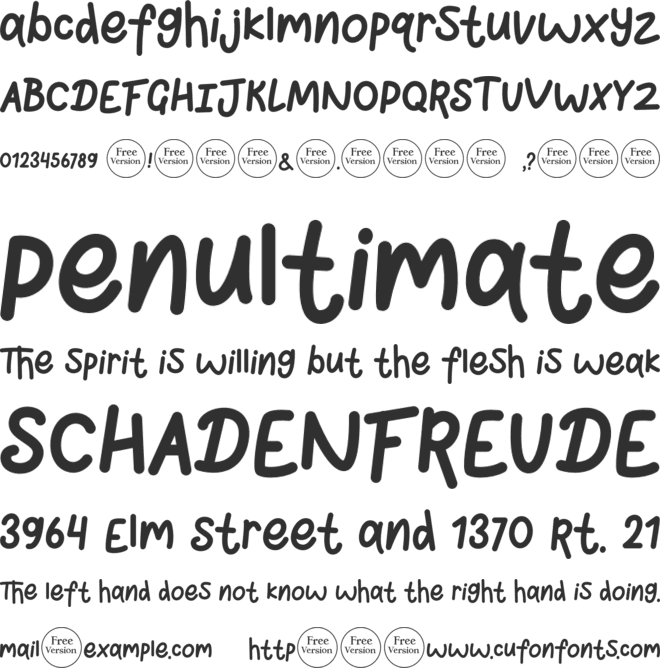 Poked Free Trial font preview
