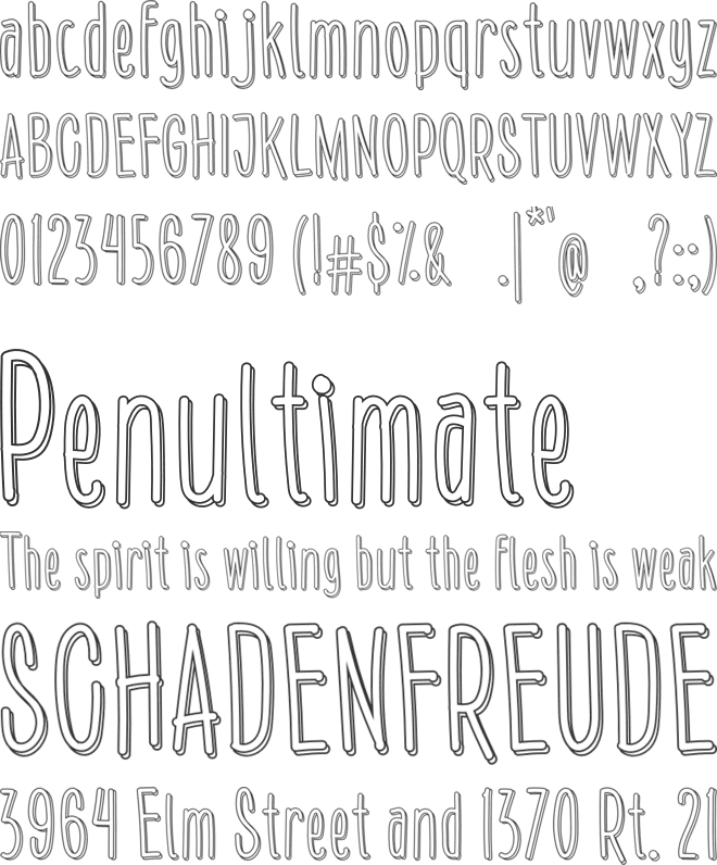 Sundaycoffee font preview