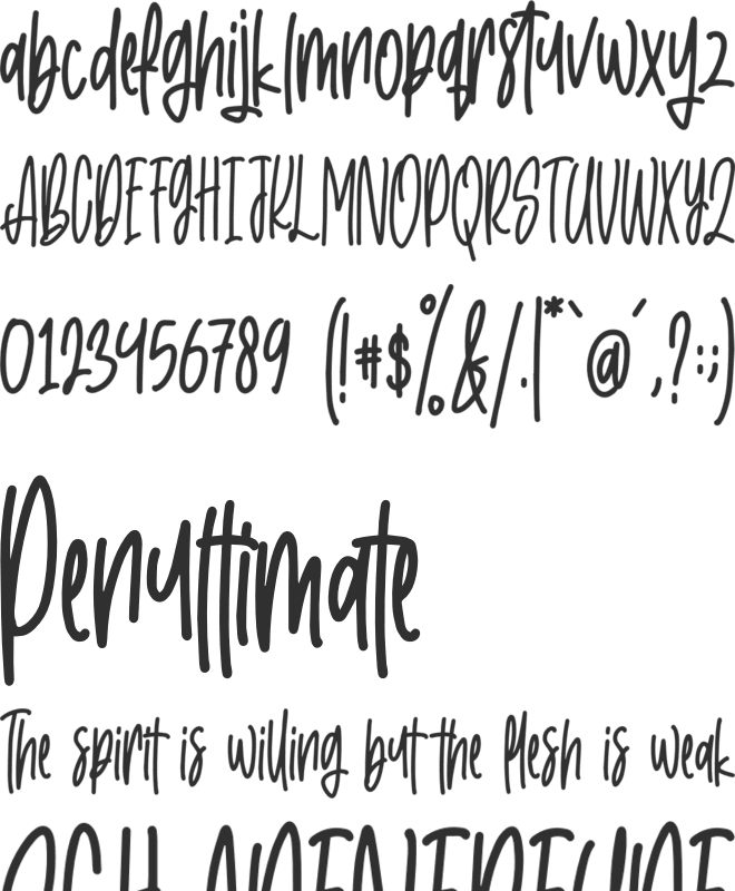 Just Ruth font preview