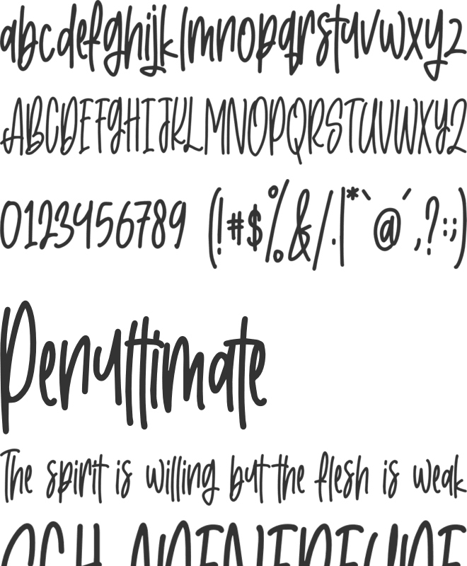 Just Ruth font preview