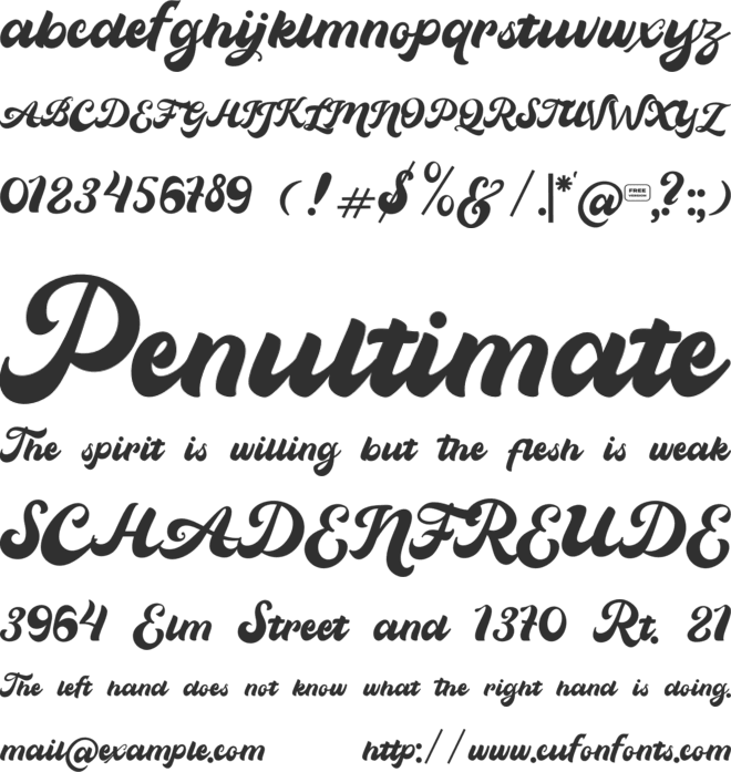 Vintage Wheel Free Trial font preview