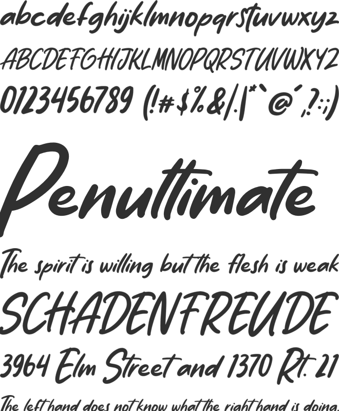 On My Way font preview