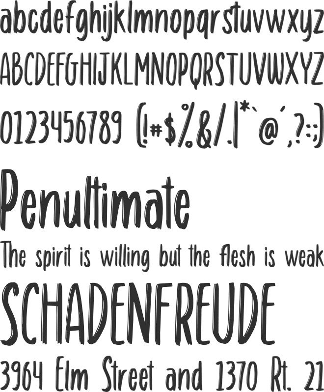 Story of Alundra font preview