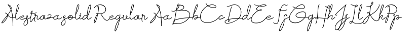Alestraza solid Regular font