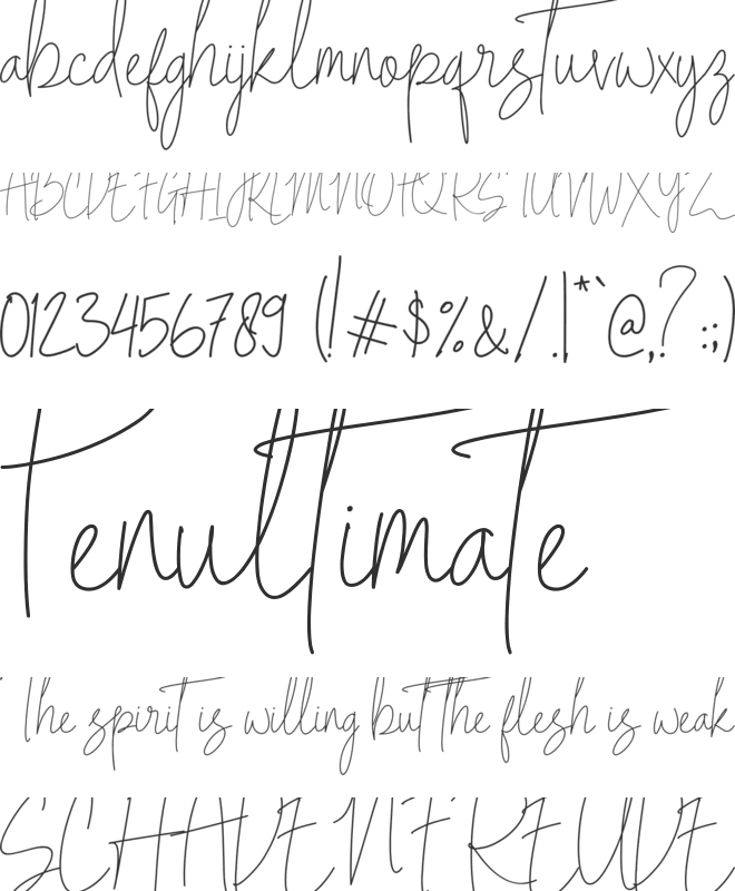 Indesign Signature font preview