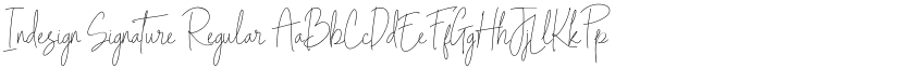 Indesign Signature Regular font