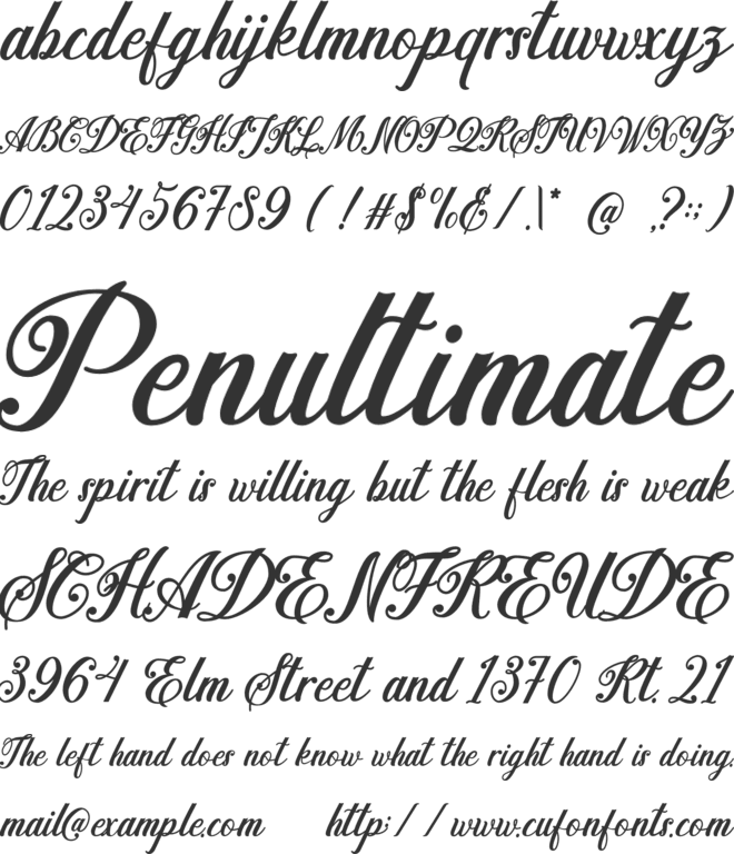 Madena Parlling font preview