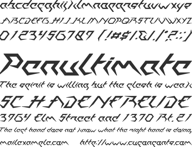 Casiopeia font preview