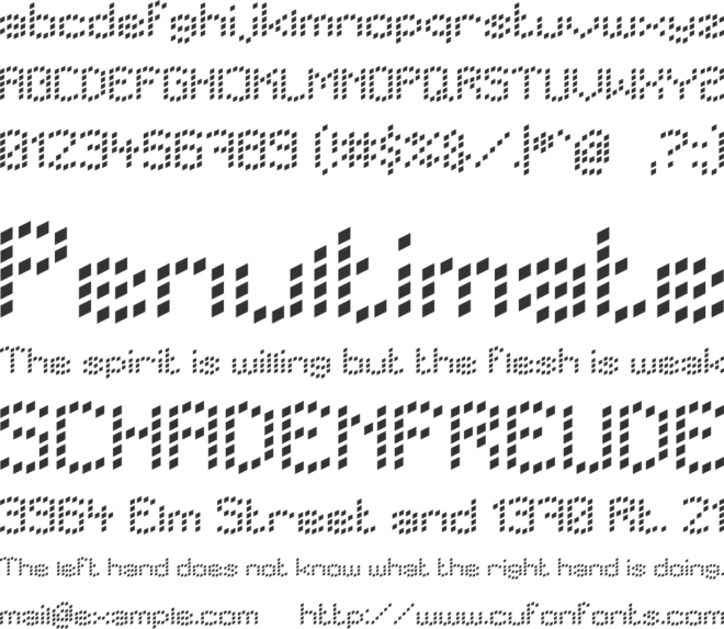 LBC Dots font preview