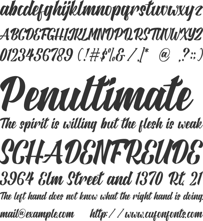 Rosalinda font preview