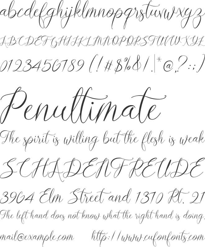 Lovestrong font preview