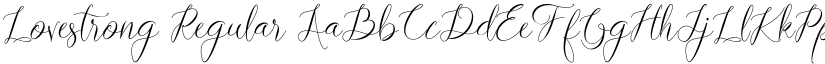 Lovestrong Regular font
