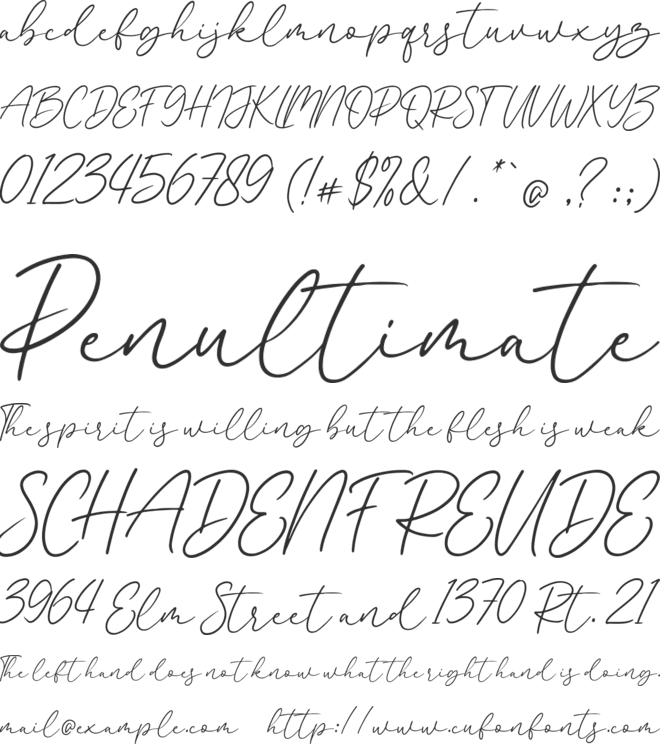 Beatney font preview