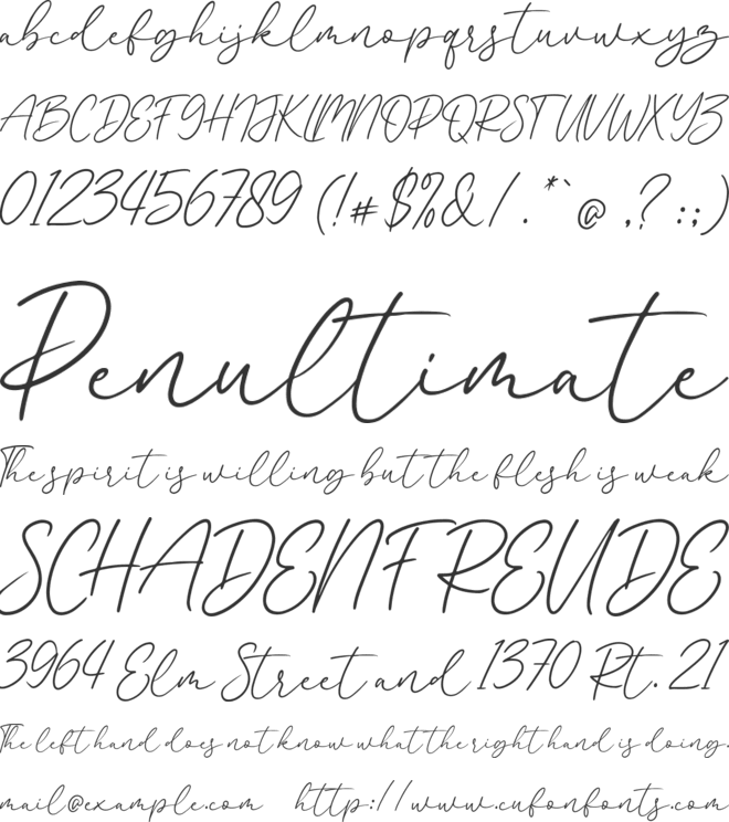Beatney font preview