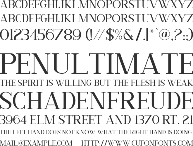 Nathanos font preview