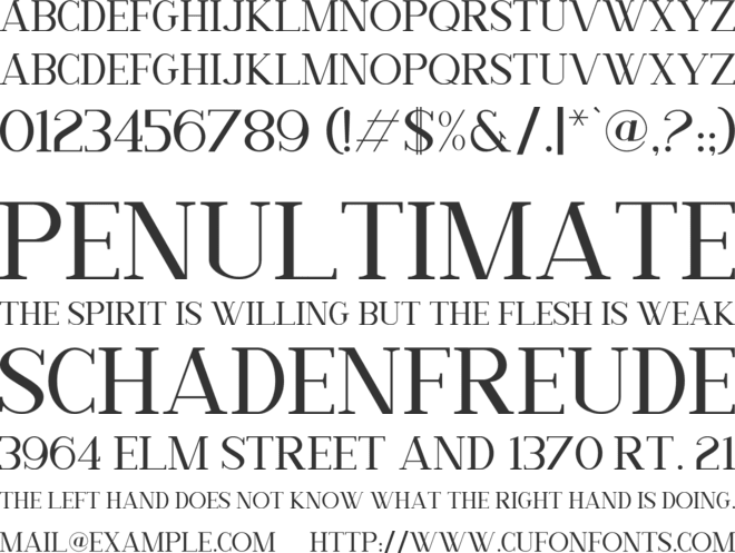 Nathanos font preview