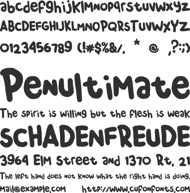 Chendolle font preview