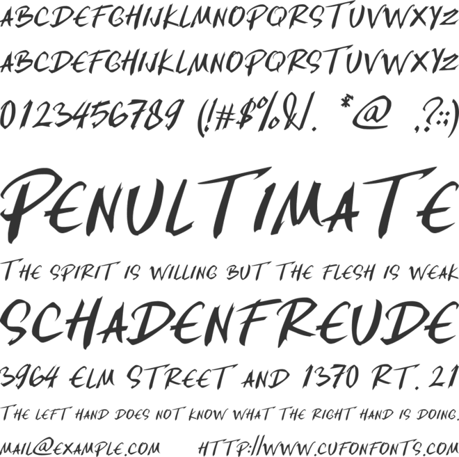 Heart Quarter font preview