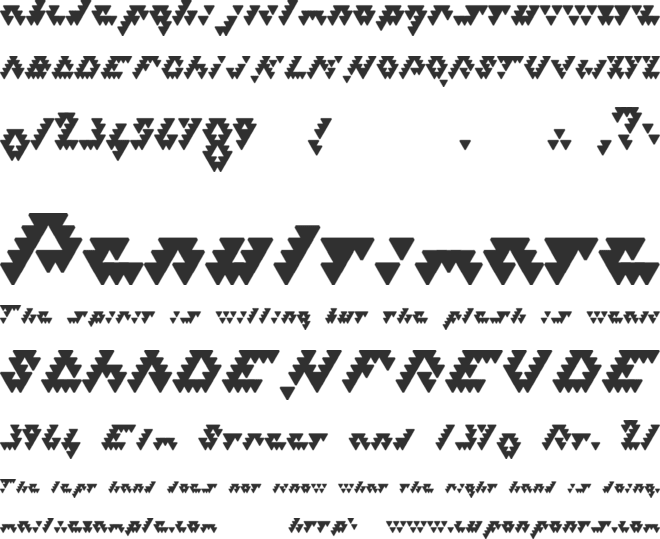 Bizar Loved Triangles font preview