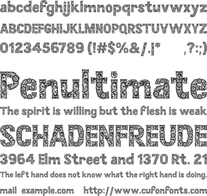 Balian personal use font preview