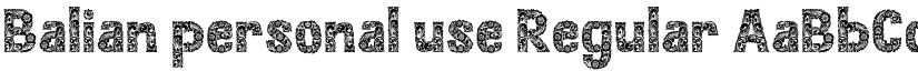 Balian personal use Regular font