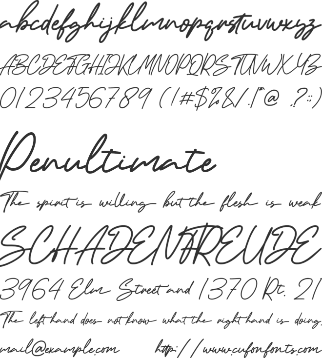 Artemay Bright font preview