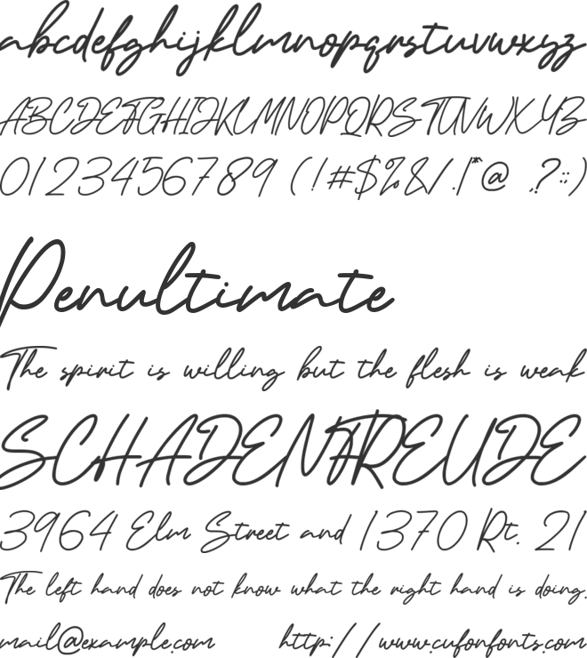 Artemay Bright font preview