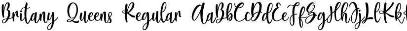 Britany Queens Regular font