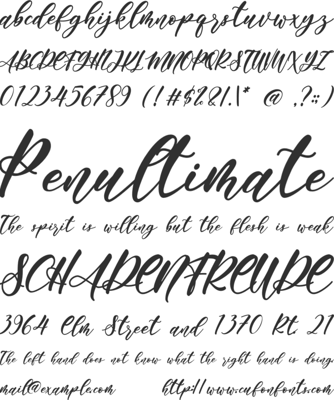 Angelina Rahmy font preview