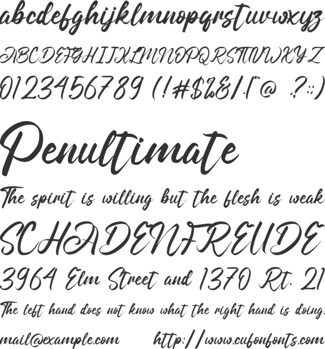 Angilla Denis font preview