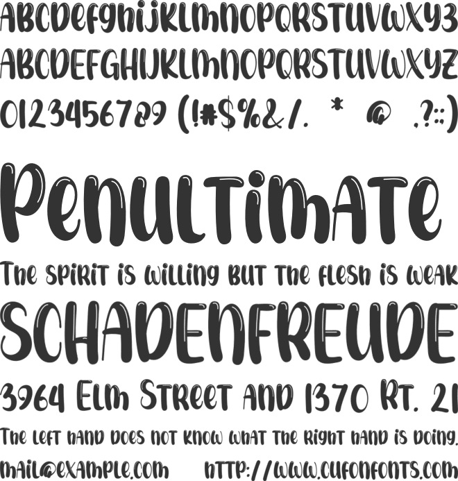 Bubble Shine font preview