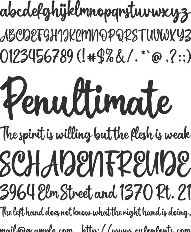 Deckled font preview