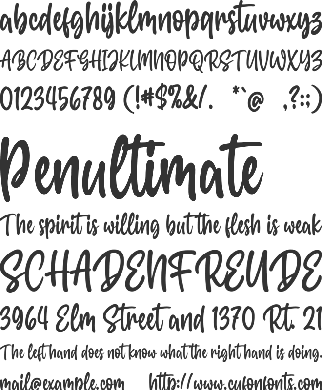 Hello Almeida font preview