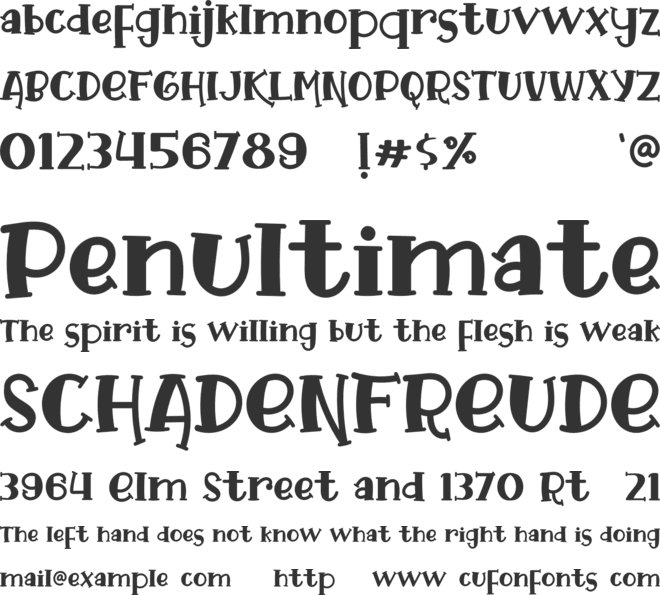 Funky Tiger font preview